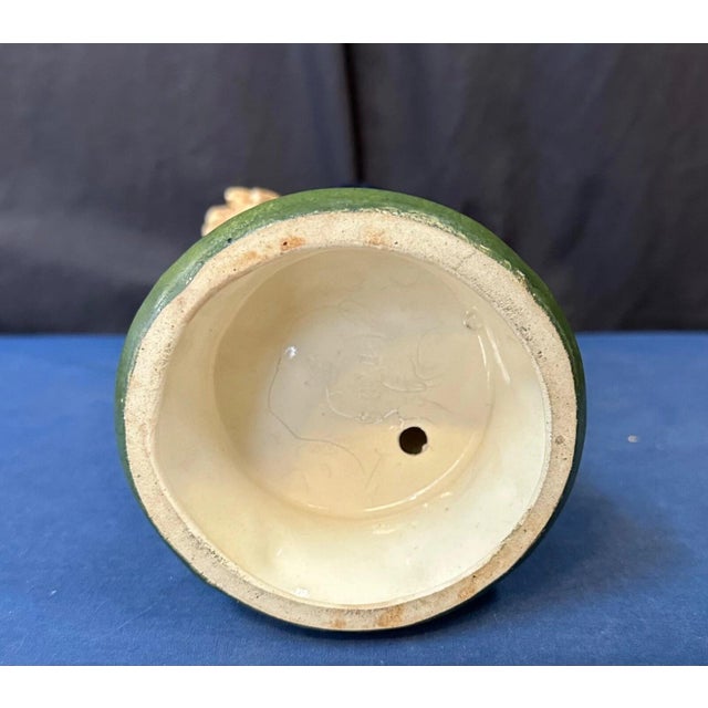 Green Early 20th Century Continental Troubadour Statue For Sale - Image 8 of 8