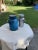Blue and Aluminum Milk Cans, 1950s, Set of 2 For Sale - Image 3 of 8