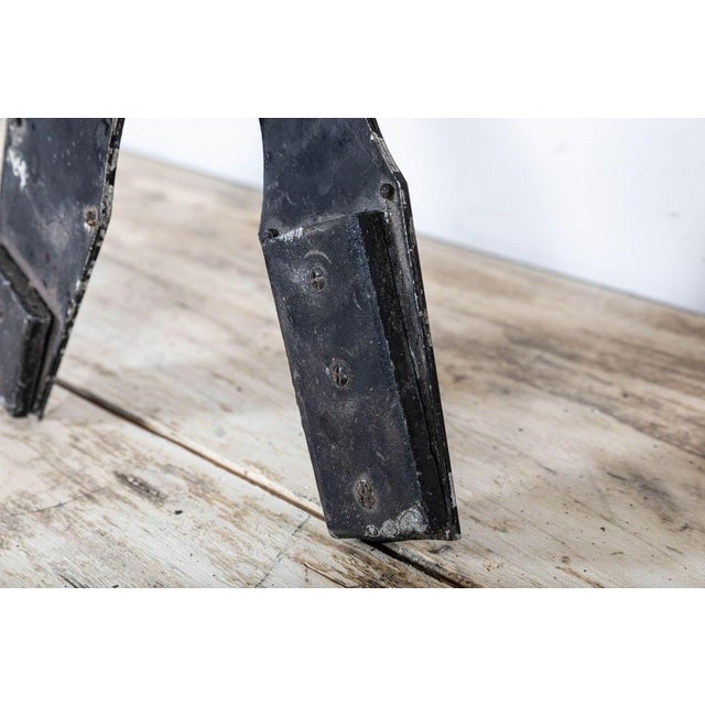 Large Antique French Clock Tower Hands in Zinc For Sale - Image 9 of 16