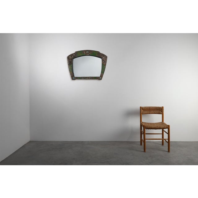 A striking early‑20th‑century French mirror from around 1905, blending the expressive curves of Art Nouveau with the...