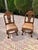 A refined set of four Dutch Chippendale–style dining chairs, beautifully crafted with a warm fruitwood finish. These...