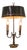Green Toleware and Brass Twin Bouillotte Desk Lamp For Sale