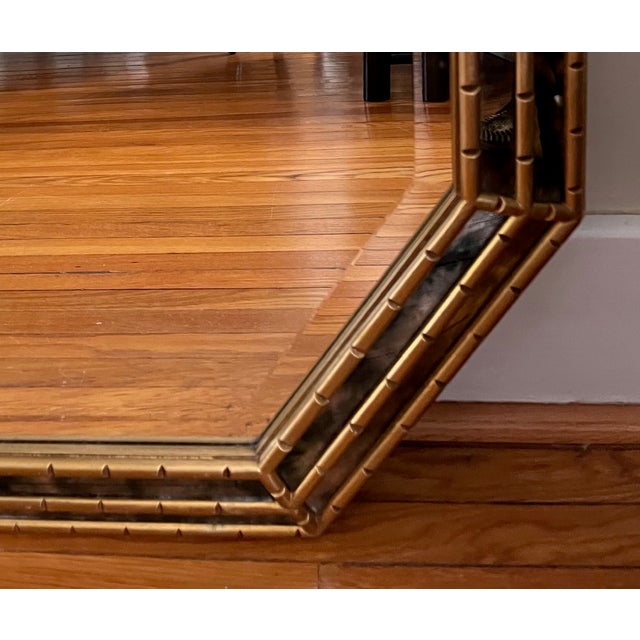 La Barge Bamboo Gold Gilt Mirror in the Style of La Barge For Sale - Image 4 of 8
