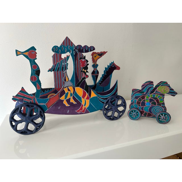 Metal Sculpture by Sandra Berry Hover Toy Theater Series, 1982 For Sale - Image 10 of 10