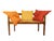 Two-seater walnut bench with a removable seat upholstered in rope. The bench is part of the "Carimate" collection,...