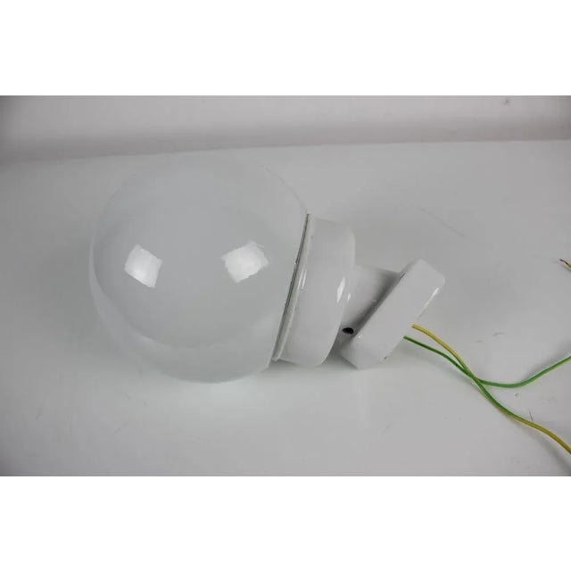 Made in Czechoslovakia. Made of porcelain, opaline glass. New Cabling 1xE27 or E26 bulb. Re-polished. Good original...