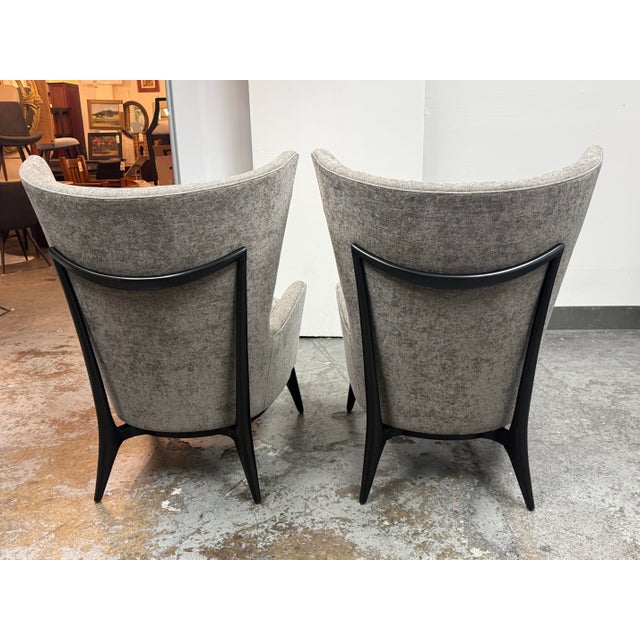 2020s Caracole Whats New Pussycat Wingback Chairs, Pair For Sale - Image 5 of 12