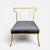 A pair of exceptional quality custom chairs after a design by William "Billy" Haines. Made of hand-forged iron, gold leaf,...