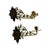 Pair of Early 20th Century Brass Wall Mounted Swing Arm Candle Sconce For Sale - Image 4 of 6