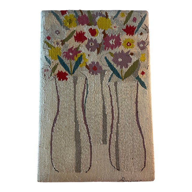 1970’s Swedish Floral Tapestry Wall Hanging For Sale