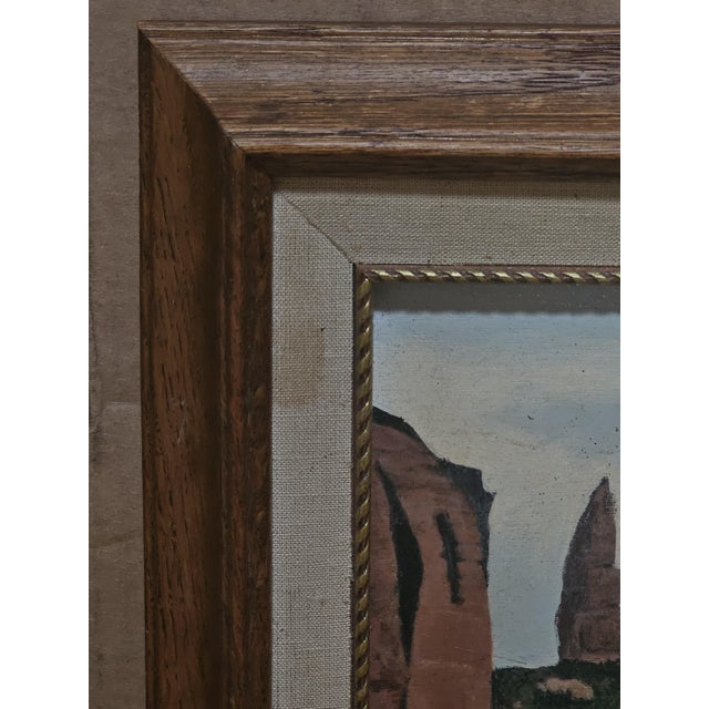 Southwestern Red‑Rock Mesa Oil Painting in the Style of Sedona’s Cathedral Rock For Sale - Image 9 of 12