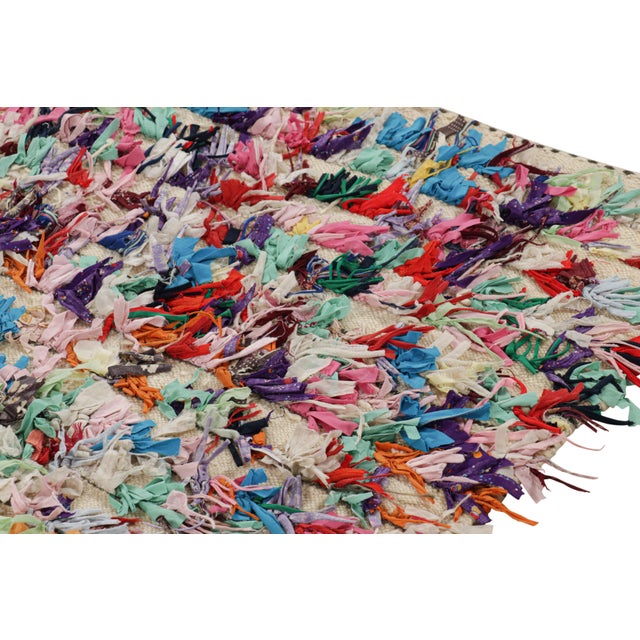 Vintage Moroccan Shag Rug With Polychromatic Geometric Patterns From Rug & Kilim For Sale In New York - Image 6 of 7