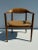 Mid Century Danish Modern teak chair designed by Kurt Ostervig and newly reupholstered in beautiful cream / camel color...