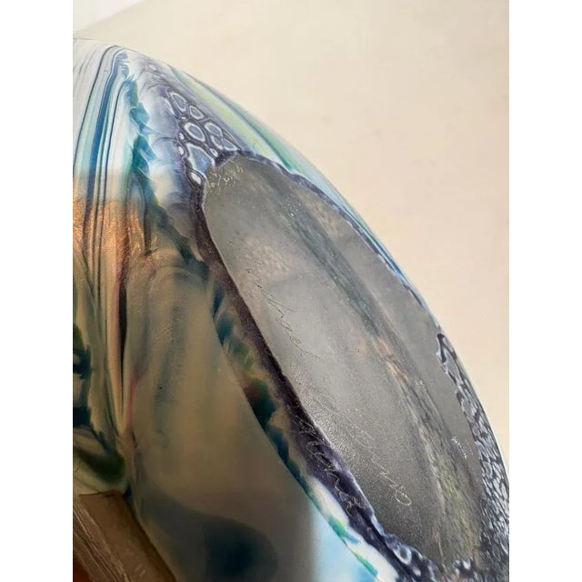 Gold Isle of Wight Blown Glass Vases by Michael Harris, Set of 2 For Sale - Image 8 of 9