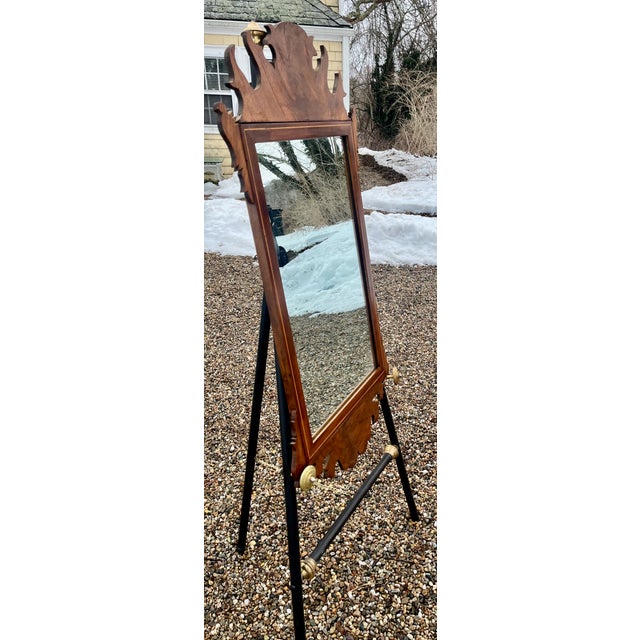 18th Century 18th Century Georgian Wall Mirror Oxford Mahogany Frame Hand Carved For Sale - Image 5 of 7