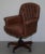 Brown Leather Chesterfield Captain's Armchair For Sale - Image 13 of 14