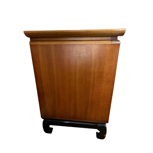 Brown Kent-Coffey “Amerasia” Walnut Triple Dresser With Original Mirror, Mid-Century Modern For Sale - Image 8 of 12