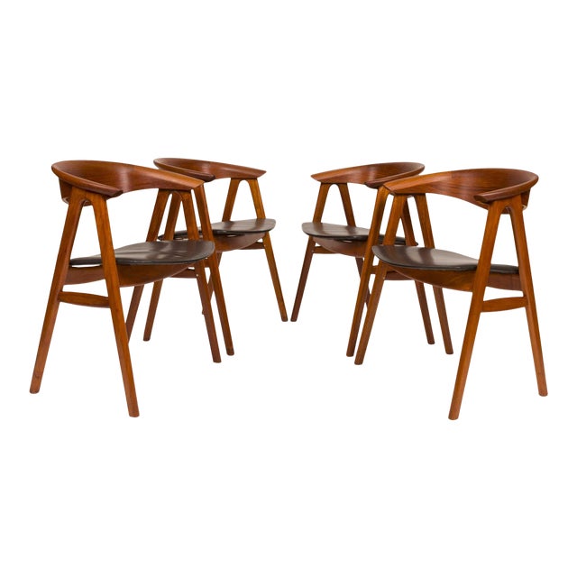 Vintage Erik Kirkegaard Model 52 Compass Chair For Hong Stolefabrik 1960s Denmark Chairish