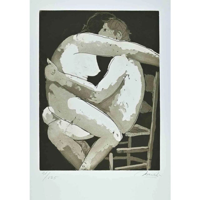 Giacomo Manzú, Lovers I, Original Etching, 1970 For Sale