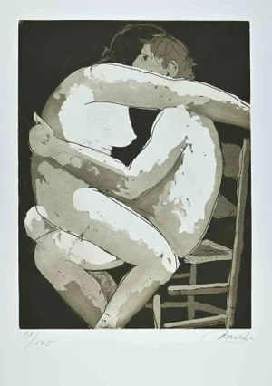 Giacomo Manzú, Lovers I, Original Etching, 1970