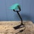 Banker's Lamp withTurquoise Enamel Shade from Erpé, 1930s For Sale - Image 4 of 18