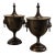 Vintage Regency Style Chestnut Urn With Lion Head Ring Handles ~ a Pair For Sale