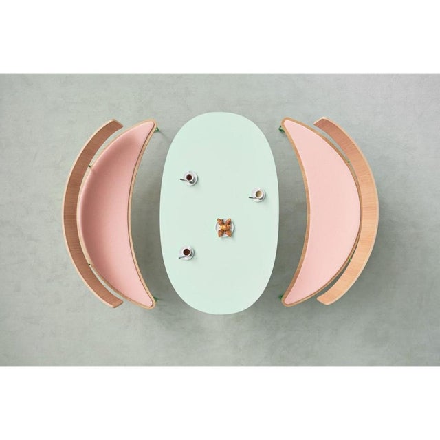 Contemporary Set of Boomerang Benches in Pink by Pepe Albargues For Sale - Image 3 of 14