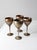 A mid-20th-century set of four Leonard silverplate goblets that bring a refined sense of history to any bar or tabletop...