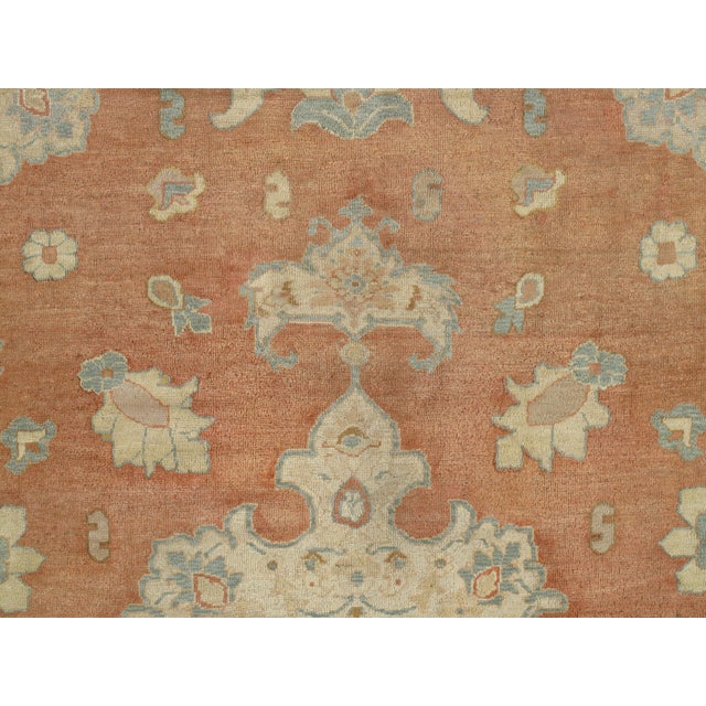 Persian Antique Persian Sultanabad Carpet, Wool Soft Rust, Oriental Rug Hand Knotted For Sale - Image 3 of 5