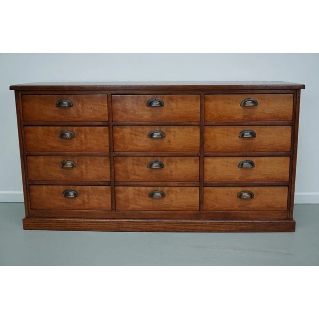 Vintage Dutch Cherry Apothecary Cabinet, 1930s For Sale - Image 6 of 14
