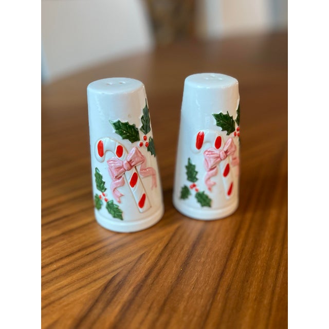 Vintage Christmas Candy Cane Salt & Pepper Shakers- a Pair For Sale In Houston - Image 6 of 6