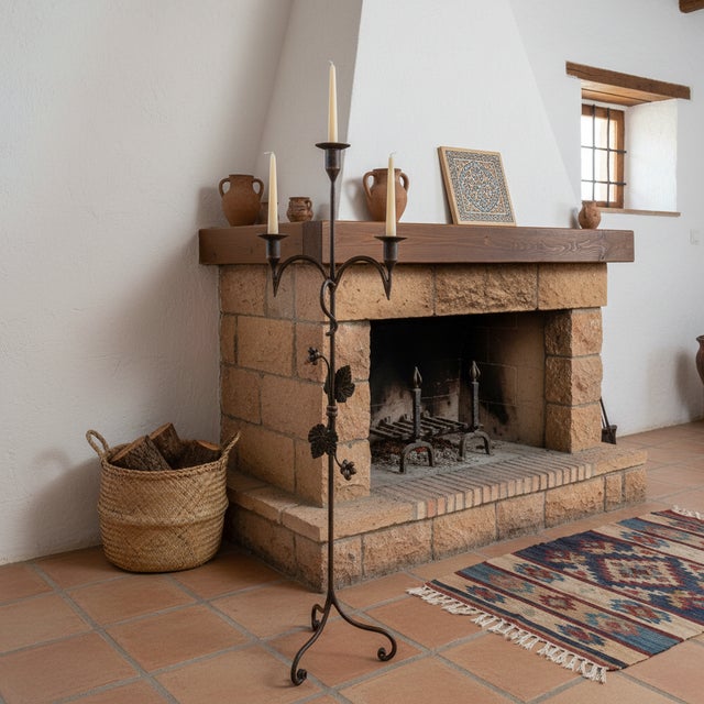 Balanced Beauty: The Ideal Iron Candelabra ️ Find the perfect harmony for your home decor with this Hand-Forged Wrought...