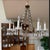 Very impressive Empire 8 arm chandelier having gorgeous ornate gilt bronze with dome shaped cut glass insert and dripping...