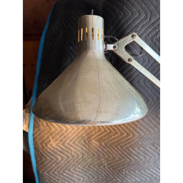 1960s Postmodern Giant 7 Foot Tall! Brass Floor Lamp Alsy Articulating Architect Drafting For Sale - Image 4 of 9