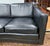 Mid-Century Modern Large Vintage Mid Century Modern Black Naugahyde Sofa For Sale - Image 3 of 9