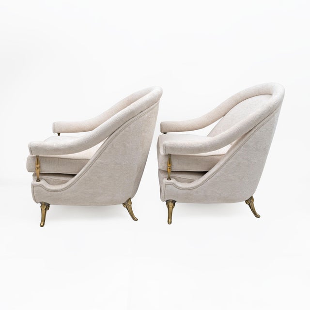 French Art Deco Sofa and Lounge Chairs, 1950s, Set of 3 For Sale - Image 3 of 18
