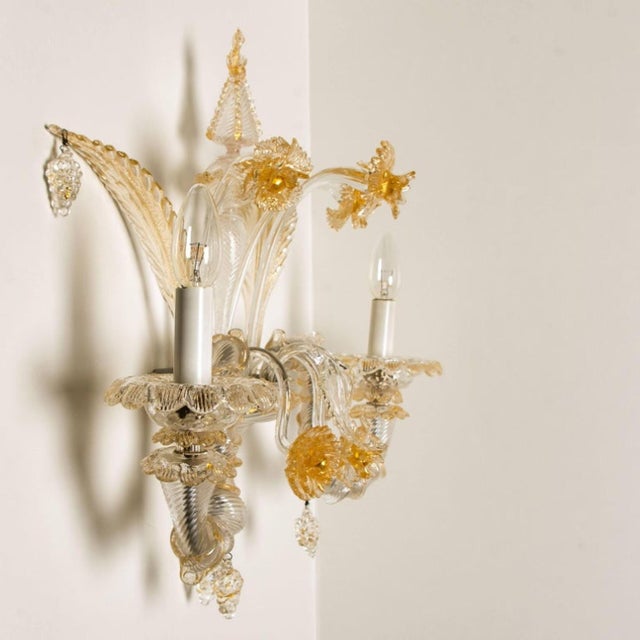 Metal Venetian Wall Sconces, 1960s, Set of 2 For Sale - Image 7 of 15