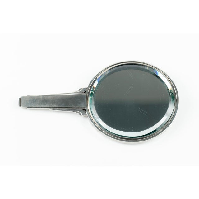 Georg Jensen Sterling Silver and Ebony Hand Mirror No. 224 by Harald Nielsen, Denmark C. 1930 For Sale In Detroit - Image 6 of 13