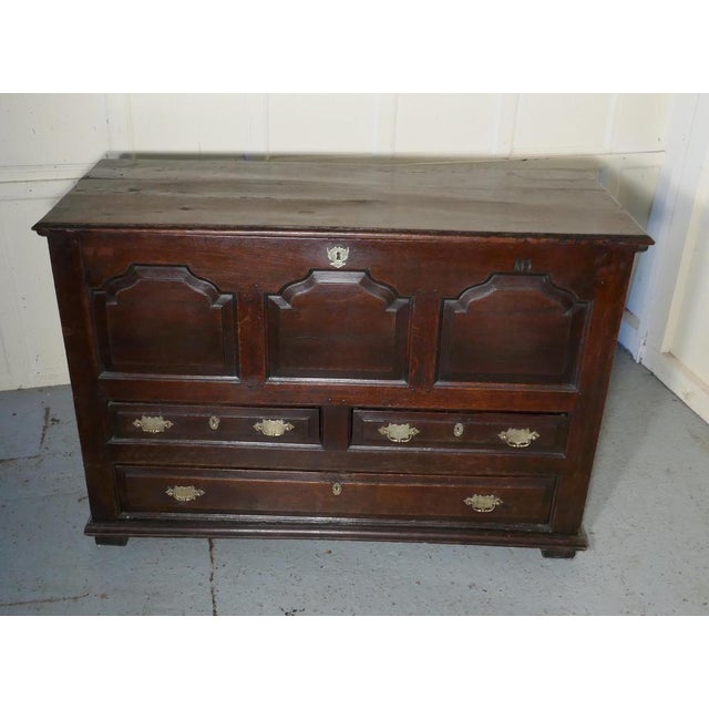 Large Antique Three-Drawer Mule Chest For Sale - Image 3 of 12