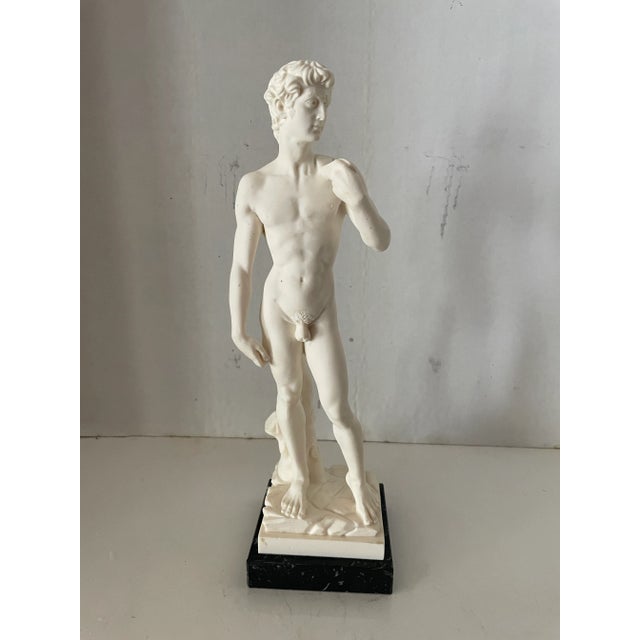 Vintage 1960 Alabaster & Marble "Elaganza" Roman David Nude Sculpture Italy Marked For Sale - Image 10 of 10