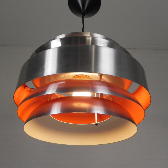 Vintage Aluminum Pendant Lamp from Lakro Amstelveen, 1960s For Sale - Image 9 of 16