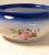 Victorian Victorian Cobalt Blue and White Chamber Pot Antique Spatter Rim Pink Rose Floral Cachepot Planter Jardiniere For Sale - Image 3 of 7