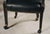 Late 20th Century Late 20th Century Hooker Furniture Ebonized Leather Games Table & Four Cowhide Armchairs For Sale - Image 5 of 17