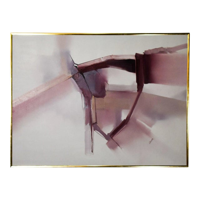 1980's Abstract Oil Painting by Josef Kugler For Sale