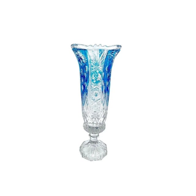 Blue German Glass Vase by Huta Anna, 1970s For Sale - Image 8 of 8
