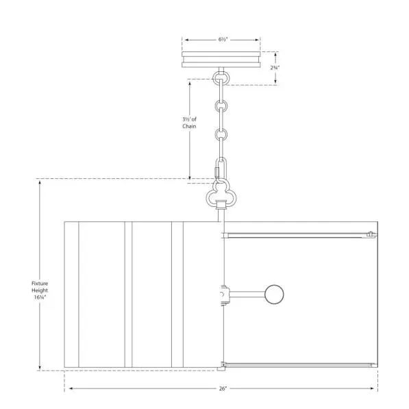 Modern Alexa Hampton for Visual Comfort Signature Markos Large Hanging Shade in Natural Brass For Sale - Image 3 of 3
