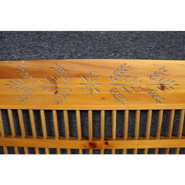 King Size Pine Country Style Spindle Headboard For Sale In Philadelphia - Image 6 of 10