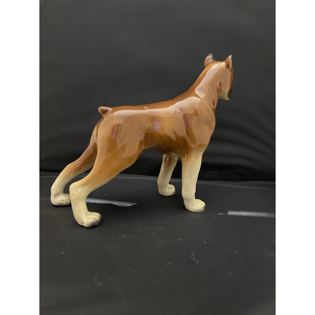 German Porcelain Figure of a Boxer Dog, Early 20th Century For Sale - Image 4 of 7