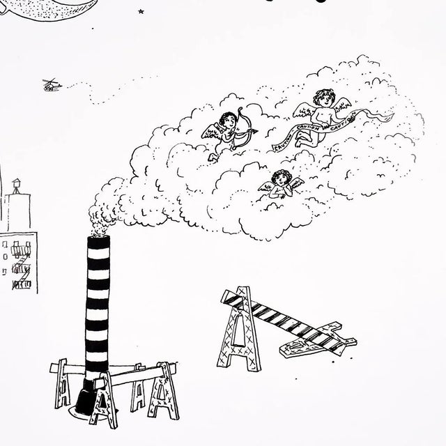 Contemporary SAMPLE - Schumacher x The New Yorker Joana Avillez's Street Scenes Wallpaper In Black & White For Sale - Image 3 of 5