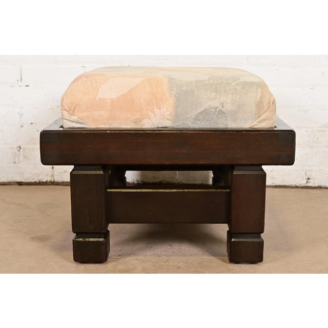 Wood Klaus Rausch Mid-Century Brutalist Geometric Lounge Chair and Ottoman, 1960s For Sale - Image 7 of 14